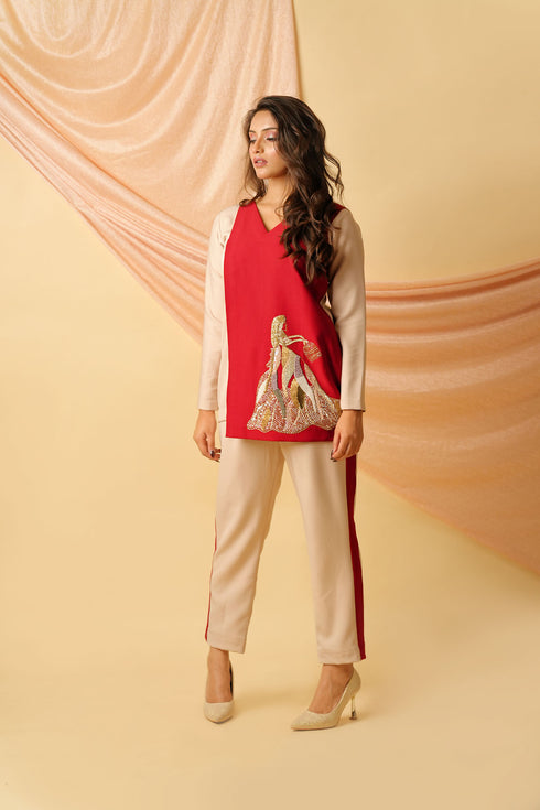 Doll House Hand Embroidered Co-ord Set