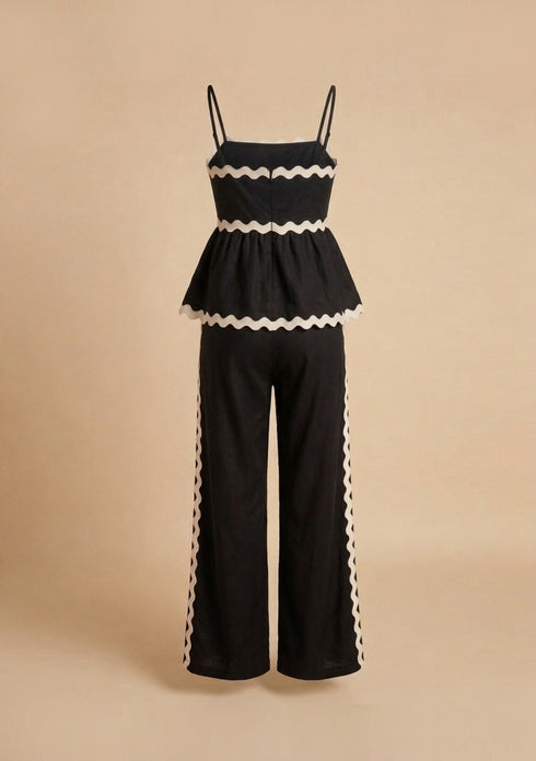 Scallop Peplum And Trouser Co-ord