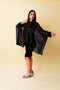 Startrail Drape Cape Top, Black