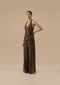 Sequined Halter Wrap Top and Trouser Set