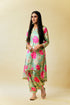 Bageecha Asymmetrical Kurta Set, Pistachio Green