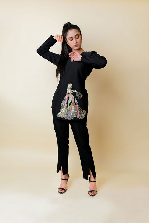 Doll House Hand Embroidered Co-ord Set