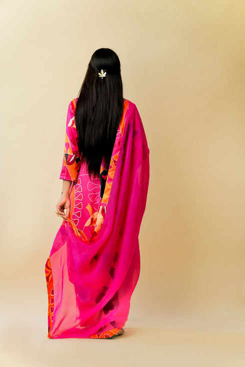 Protozoa Hand Embroidered Satin Silk Suit