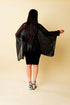 Startrail Drape Cape Top, Black