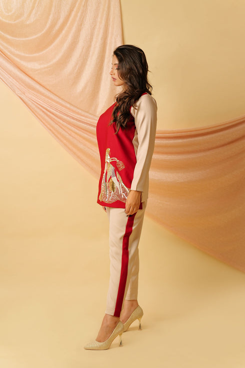 Doll House Hand Embroidered Co-ord Set