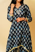Ajrak Print High-Low Kurta Set