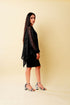 Startrail Drape Cape Top, Black