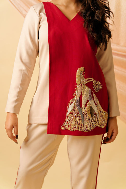 Doll House Hand Embroidered Co-ord Set