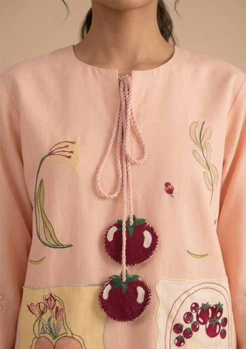 Botanical Patchwork Kurta and Motif Palazzo