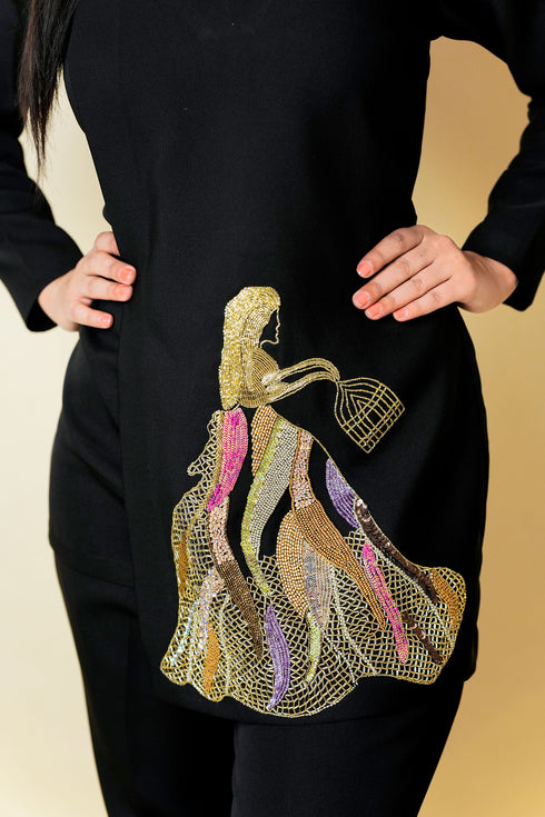 Doll House Hand Embroidered Co-ord Set