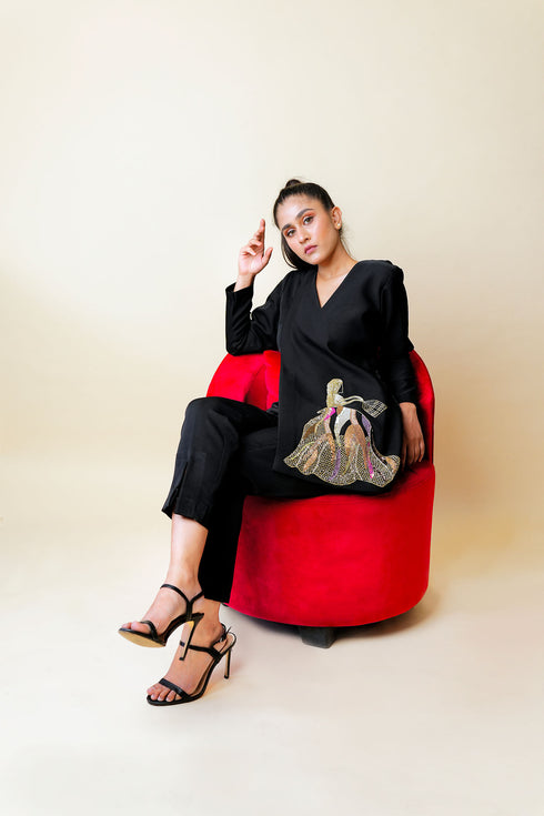 Doll House Hand Embroidered Co-ord Set