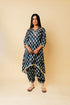 Ajrak Print High-Low Kurta Set