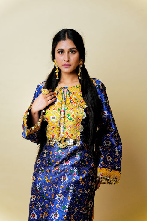 Kashmiri Patola Print Kurta Set