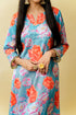Bageecha Asymmetrical Kurta Set, Blue
