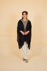Drop Cut Drape Kaftan with Salwar, Black