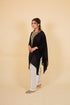 Drop Cut Drape Kaftan with Salwar, Black