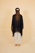 Drop Cut Drape Kaftan with Salwar, Black