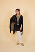 Drop Cut Drape Kaftan with Salwar, Black