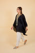 Drop Cut Drape Kaftan with Salwar, Black