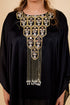 Drop Cut Drape Kaftan with Salwar, Black