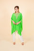 Drop Cut Drape Kaftan with Salwar, Green