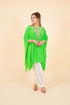 Drop Cut Drape Kaftan with Salwar, Green