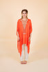 Drop Cut Drape Kaftan with Salwar, Orange