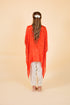 Drop Cut Drape Kaftan with Salwar, Orange