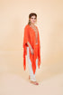 Drop Cut Drape Kaftan with Salwar, Orange