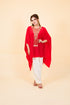 Drop Cut Drape Kaftan with Salwar, Red