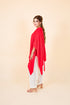 Drop Cut Drape Kaftan with Salwar, Red