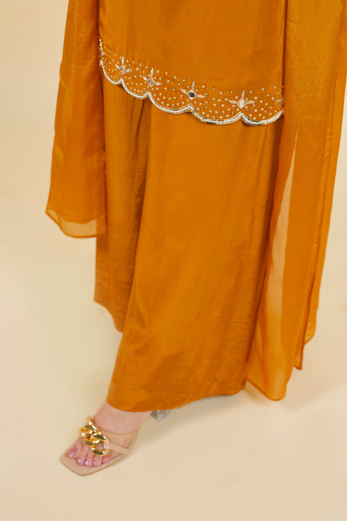 Halter Medallion Plazzo Set with Dupatta