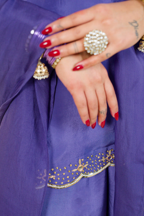 Halter Medallion Plazzo Set with Dupatta