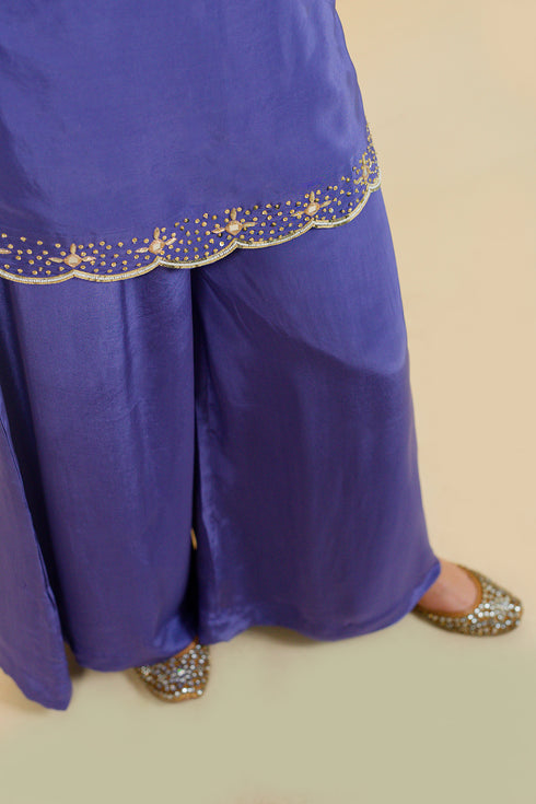 Halter Medallion Plazzo Set with Dupatta