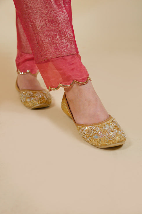 Wrinkled Whisper Kurta with Straight Pants