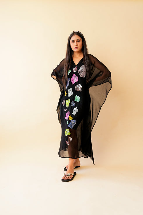 Multi-Verse Hand Embroidered Kaftan