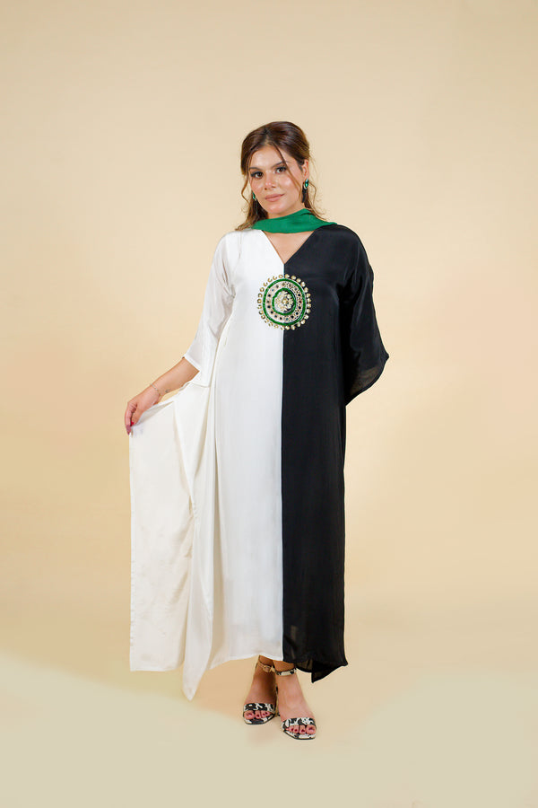 Duality Chakra Kaftan with Stole